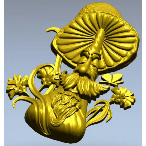 Mushroom Elder - 3D STL Relief for CNC