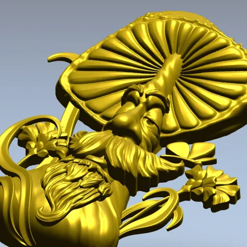 Mushroom Elder - 3D STL Relief for CNC