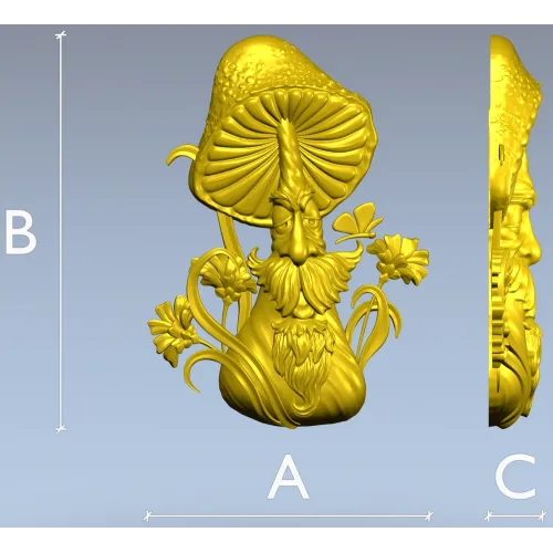 Mushroom Elder - 3D STL Relief for CNC