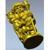 Лесной Старец с совой и кошкой - 3D модель STL для ЧПУ