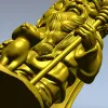 Лесной Старец с совой и кошкой - 3D модель STL для ЧПУ