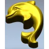 Дельфин-аппликация - 3D модель STL для ЧПУ
