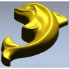 Дельфин-аппликация - 3D модель STL для ЧПУ
