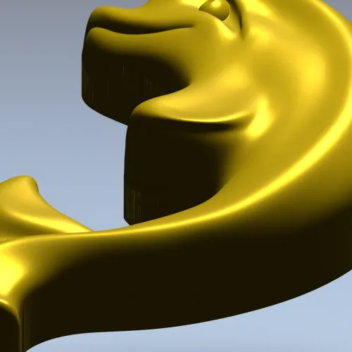 Дельфин-аппликация - 3D модель STL для ЧПУ
