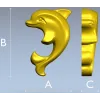 Дельфин-аппликация - 3D модель STL для ЧПУ
