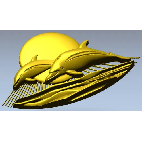Дельфинчики у заката - 3D модель STL для ЧПУ