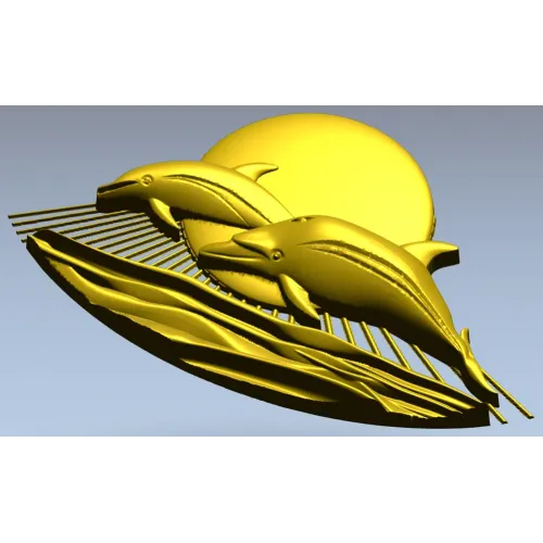 Дельфинчики у заката - 3D модель STL для ЧПУ