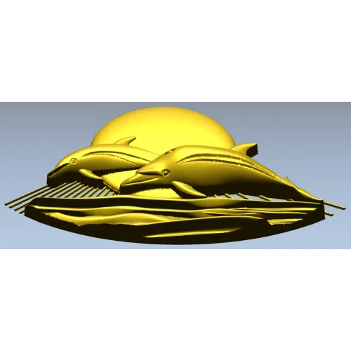 Дельфинчики у заката - 3D модель STL для ЧПУ