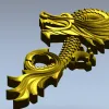 Ornamental Dragon STL for CNC - high-relief decorative 3D model
