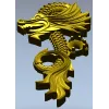 Ornamental Dragon STL for CNC - high-relief decorative 3D model