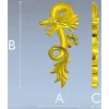 Ornamental Dragon STL for CNC - high-relief decorative 3D model