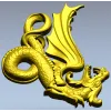 Крылатый дракон - 3D модель STL для ЧПУ