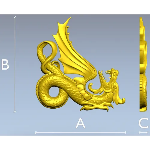 Крылатый дракон - 3D модель STL для ЧПУ