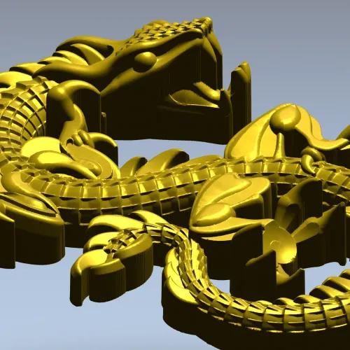 Вьющийся дракон - 3D модель STL для ЧПУ