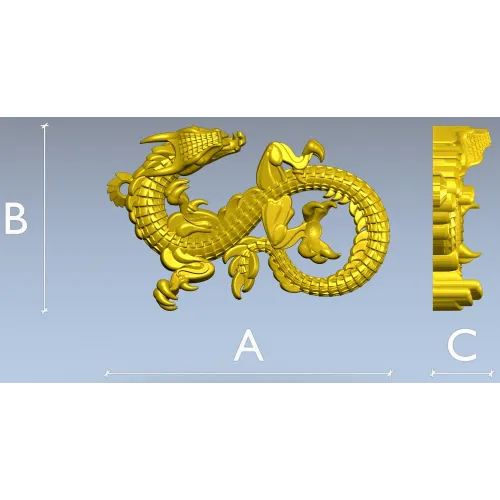 Вьющийся дракон - 3D модель STL для ЧПУ