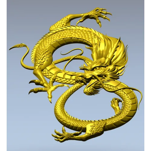 Dragon bas-relief STL for CNC router