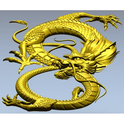 Dragon bas-relief STL for CNC router