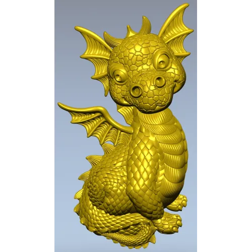Дракончик-статуэтка - 3D модель в формате STL для ЧПУ