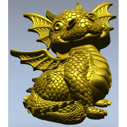 Дракончик-статуэтка - 3D модель в формате STL для ЧПУ