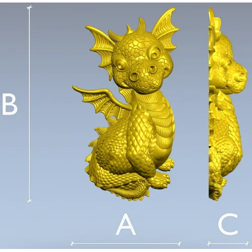 Дракончик-статуэтка - 3D модель в формате STL для ЧПУ