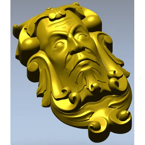Baroque Grotesque Mask - STL 3D Model for CNC