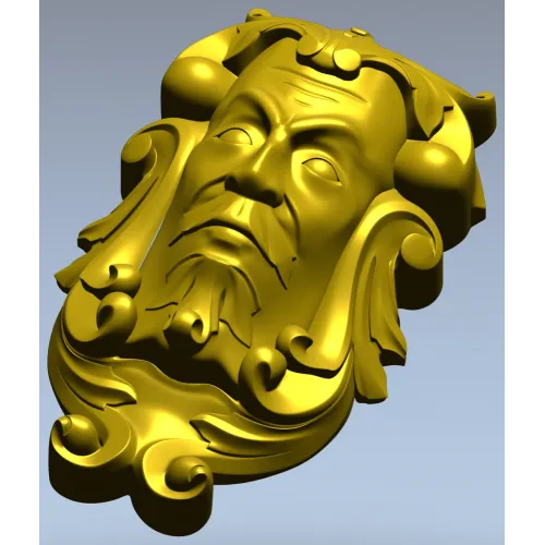 Baroque Grotesque Mask - STL 3D Model for CNC