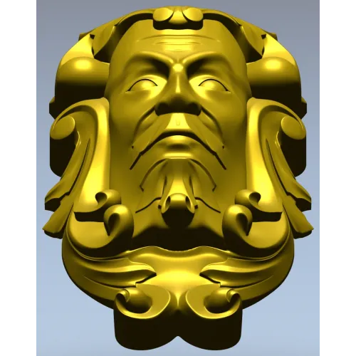 Baroque Grotesque Mask - STL 3D Model for CNC