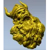 Кричащий викинг - 3D модель STL для ЧПУ, высокорельефный бюст