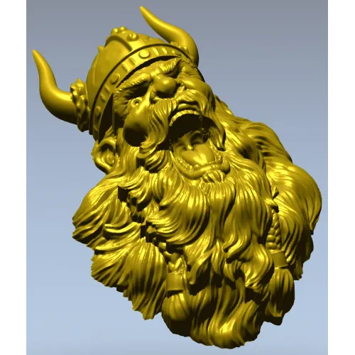 Кричащий викинг - 3D модель STL для ЧПУ, высокорельефный бюст