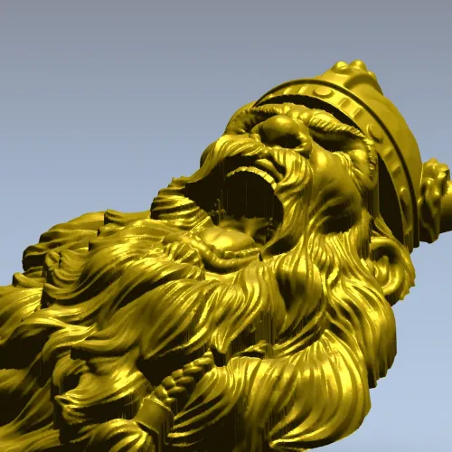 Кричащий викинг - 3D модель STL для ЧПУ, высокорельефный бюст
