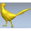 Pheasant bas-relief STL model for CNC
