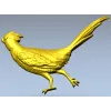 Pheasant bas-relief STL model for CNC