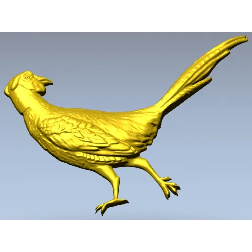 Pheasant bas-relief STL model for CNC