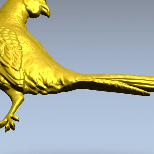 Pheasant bas-relief STL model for CNC