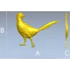Pheasant bas-relief STL model for CNC