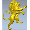 Геральдический лев в стойке - STL модель для ЧПУ