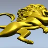 Геральдический лев в стойке - STL модель для ЧПУ