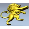 Геральдический лев в стойке - STL модель для ЧПУ