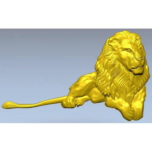 Рельефная 3D модель "Лежачий лев" для ЧПУ - STL файл