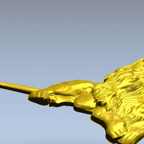 Рельефная 3D модель "Лежачий лев" для ЧПУ - STL файл