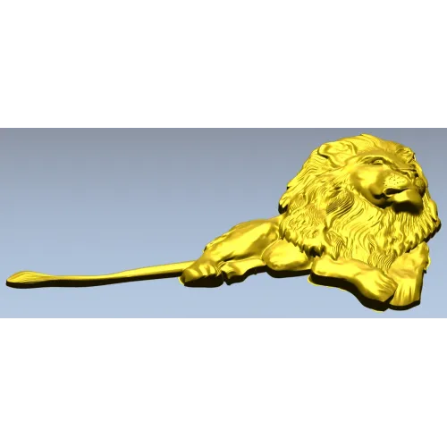 Рельефная 3D модель "Лежачий лев" для ЧПУ - STL файл