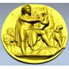 Lyre Player High-Relief Medallion STL
