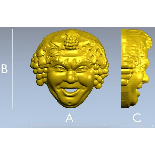Виноградный лик - 3D модель для фрезеровки (STL)