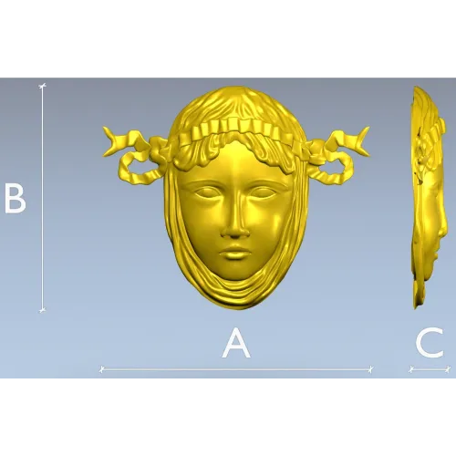Античная лицевая маска - 3D модель STL для ЧПУ