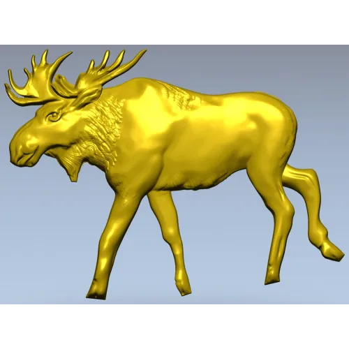 Рельефная 3D модель лося для ЧПУ (STL)