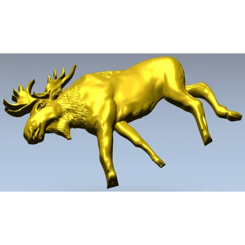 Рельефная 3D модель лося для ЧПУ (STL)