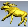 Рельефная 3D модель лося для ЧПУ (STL)