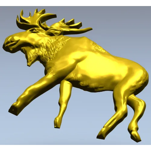 Рельефная 3D модель лося для ЧПУ (STL)