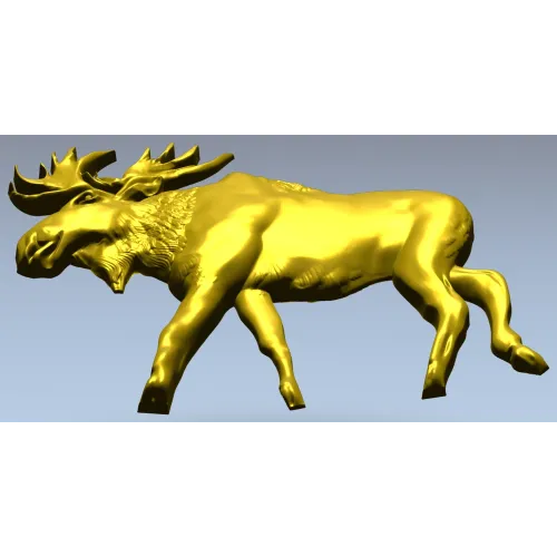Рельефная 3D модель лося для ЧПУ (STL)