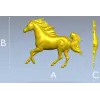 Рельефный конь в галопе - 3D модель в формате STL для ЧПУ